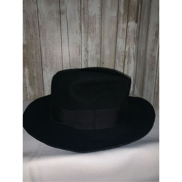 Vintage Other - TM DC Comics 1964 Black Wool Felt Fedora Hat Batman Adult Medium